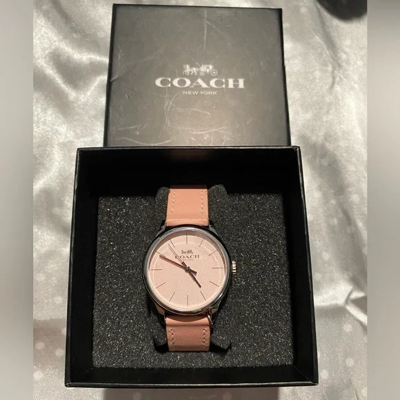 Pink Genuine Leather Coach Watch Amazon.com: COACH Women main image 4